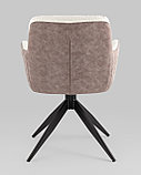Стул Stool Group обеденный Waldo молочный c бежевой экокожей вращающийся, фото 9