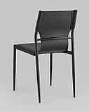 Стул Stool Group обеденный West черный экокожа ножки металл, фото 8