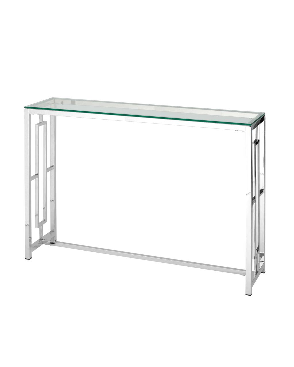 Консоль Stool Group БРУКЛИН 115*30 серебро, каркас нержавеющая сталь