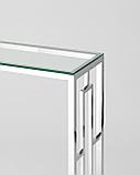 Консоль Stool Group БРУКЛИН 115*30 серебро, каркас нержавеющая сталь, фото 6