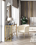 Консоль Stool Group БРУКЛИН 115*30 золото стекло smoke, каркас нержавеющая сталь, фото 3