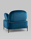 Кресло Stool Group Кэнди с подлокотниками велюр синий, фото 10