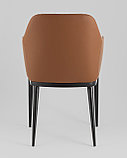Стул обеденный Stool Group Itan коричневый с коричневой экокожей, фото 5