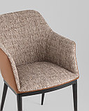 Стул обеденный Stool Group Itan коричневый с коричневой экокожей, фото 7