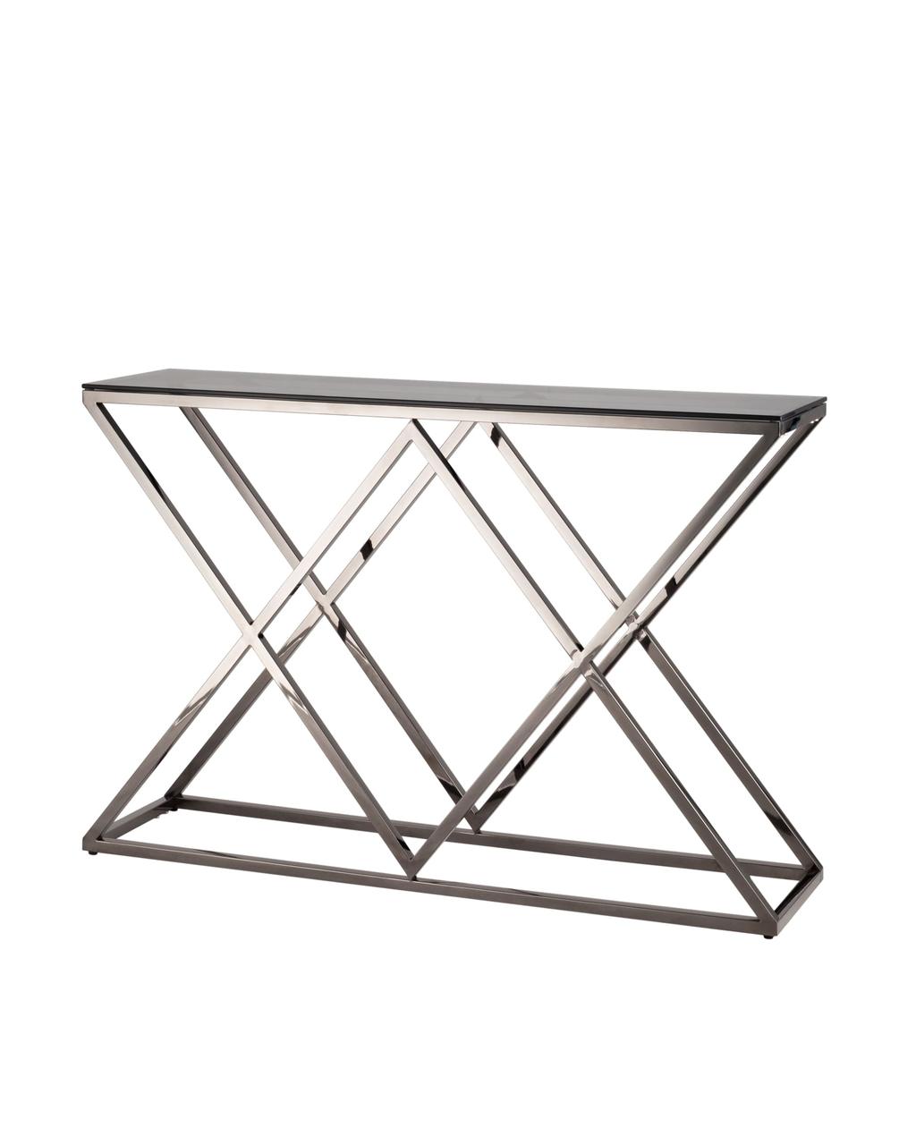 Консоль Stool Group ИНСИГНИЯ 115*30 темный хром стекло smoke