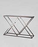 Консоль Stool Group ИНСИГНИЯ 115*30 темный хром стекло smoke, фото 2