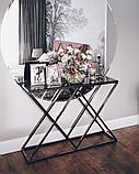 Консоль Stool Group ИНСИГНИЯ 115*30 темный хром стекло smoke, фото 3