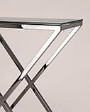 Консоль Stool Group ИНСИГНИЯ 115*30 темный хром стекло smoke, фото 5