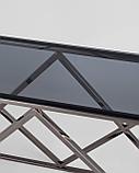 Консоль Stool Group ИНСИГНИЯ 115*30 темный хром стекло smoke, фото 7