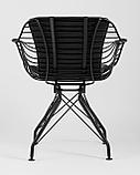 Кресло Stool Group Thomas черное из металла с обивкой из экокожи черного цвета, фото 7