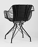 Кресло Stool Group Thomas черное из металла с обивкой из экокожи черного цвета, фото 8