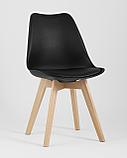 Комплект из четырех стульев Stool Group FRANKFURT NEW черный, сиденье из сочетания пластика и экокожи, ножки, фото 2