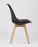 Комплект из четырех стульев Stool Group FRANKFURT NEW черный, сиденье из сочетания пластика и экокожи, ножки, фото 3
