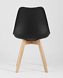 Комплект из четырех стульев Stool Group FRANKFURT NEW черный, сиденье из сочетания пластика и экокожи, ножки, фото 5