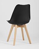 Комплект из четырех стульев Stool Group FRANKFURT NEW черный, сиденье из сочетания пластика и экокожи, ножки, фото 6