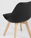 Комплект из четырех стульев Stool Group FRANKFURT NEW черный, сиденье из сочетания пластика и экокожи, ножки, фото 7