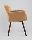 Кресло Stool Group Брайан мягкое бежевое обивка из замши, фото 7