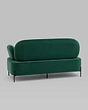 Диван Stool Group Кэнди велюр зелёный, ножки черные, металл, фото 5