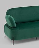 Диван Stool Group Кэнди велюр зелёный, ножки черные, металл, фото 10