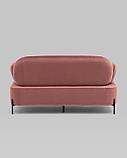 Диван Stool Group Кэнди велюр пыльно-розовый, ножки черные, металл, фото 5