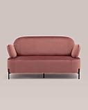 Диван Stool Group Кэнди велюр пыльно-розовый, ножки черные, металл, фото 6