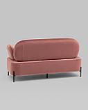 Диван Stool Group Кэнди велюр пыльно-розовый, ножки черные, металл, фото 7
