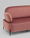 Диван Stool Group Кэнди велюр пыльно-розовый, ножки черные, металл, фото 8