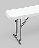Скамейка Stool Group складная 152*25*42 см белая, фото 4