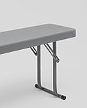 Скамейка Stool Group складная 152*25*42 см серая, фото 5