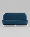 Диван Stool Group Кэнди велюр синий, ножки черные, металл, фото 7