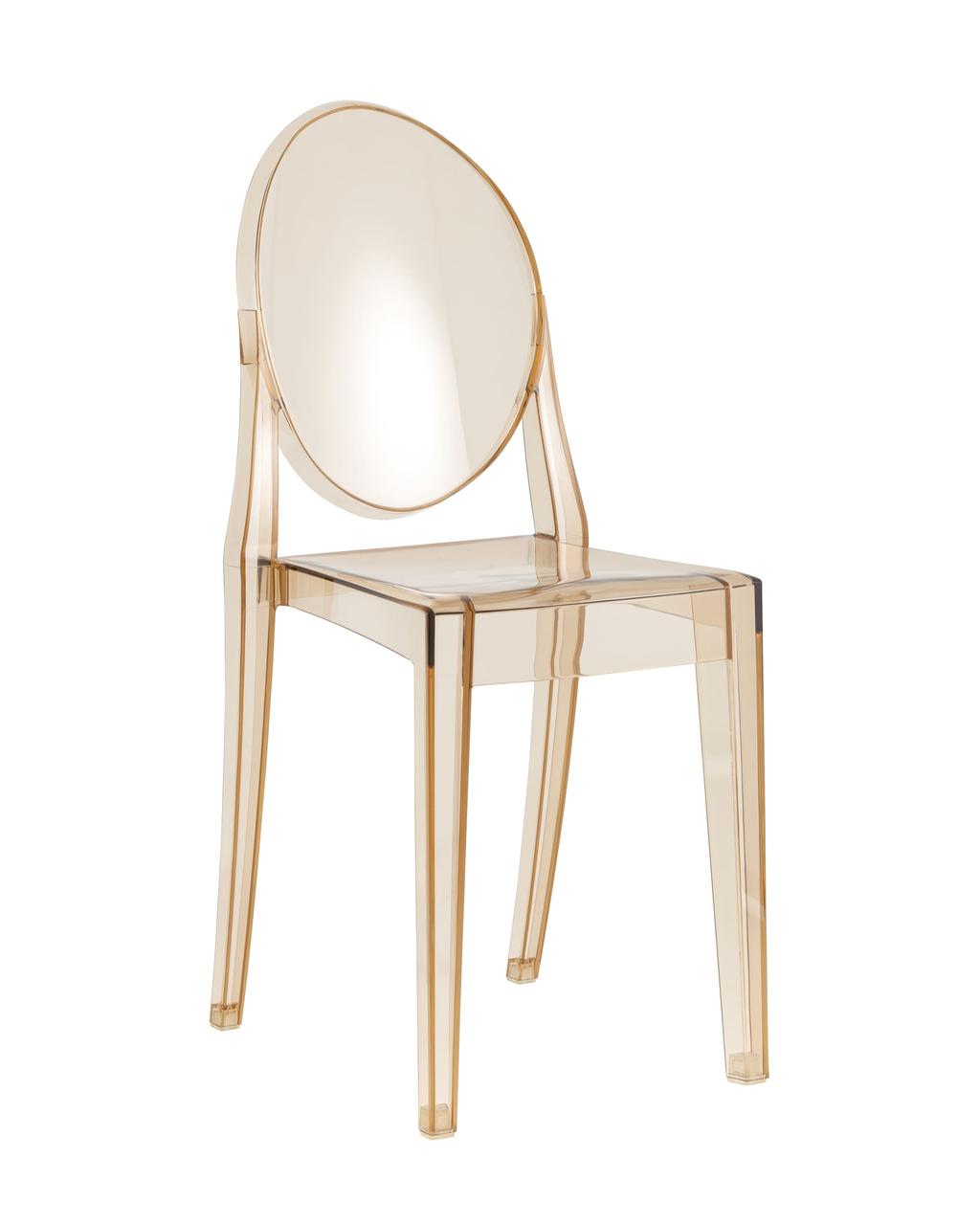 Стул Stool Group Victoria Ghost NEW янтарный из прозрачного пластика