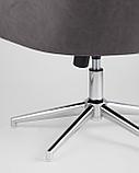 Кресло Stool Group Харис регулируемое серое мягкое обивка замша, фото 9