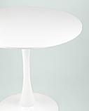 Стол Stool Group Tulip белый, столешница МДФ, ножка металл, фото 6