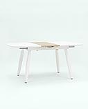 Стол Stool Group обеденный Чикаго раскладной 120-160*90 белый, фото 4