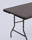 Стол Stool Group складной чемодан пластиковый Кейт 180 коричневый, стальной каркас, полиэтилен высокой, фото 8