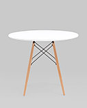 Стол Stool Group EAMES DSW D90, белый, столешница МДФ, ножки метал, массив бука, фото 3