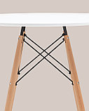 Стол Stool Group EAMES DSW D90, белый, столешница МДФ, ножки метал, массив бука, фото 4