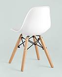 Стул Stool Group DSW детский белый, полипропилен, сталь, натуральный массив бука, фото 7