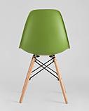 Стул Stool Group DSW зеленый, литой полипропилен, стальной каркас, массив бука, фото 8