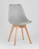 Стул Stool Group FRANKFURT серый, каркас массив бука, спинка качественный пластик, обивка сиденья экокожа, фото 2
