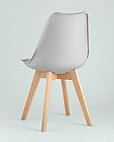 Стул Stool Group FRANKFURT серый, каркас массив бука, спинка качественный пластик, обивка сиденья экокожа, фото 9