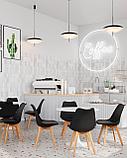 Стул Stool Group FRANKFURT черный, сиденье экокожа, белый пластик, массив бука, фото 4