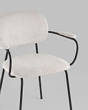 Стул Stool Group Кэрол бежевый обивка ткань, ножки металл, фото 5
