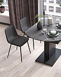 Стул Stool Group кухонный Texas мягкая обивка из экокожи, цвет серый, ножки черные, фото 3