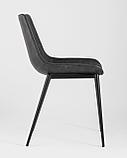 Стул Stool Group кухонный Texas мягкая обивка из экокожи, цвет серый, ножки черные, фото 7