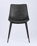 Стул Stool Group кухонный Texas мягкая обивка из экокожи, цвет серый, ножки черные, фото 8