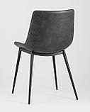 Стул Stool Group кухонный Texas мягкая обивка из экокожи, цвет серый, ножки черные, фото 10