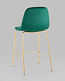 Стул полубарный Stool Group Валенсия SN велюр зеленый золотые ножки, фото 6