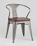 Стул Stool Group Tolix ARMS SOFT с подлокотниками серебристый пластик, металл, фото 2