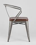 Стул Stool Group Tolix ARMS SOFT с подлокотниками серебристый пластик, металл, фото 4